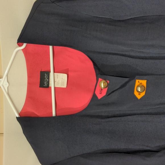 SZ 5/6 vintage 90s dress button front long sleeve sheath style with gold accents - Picture 2 of 8